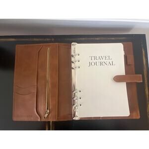 Travel Journal in Brown Vegan Leather New/Unused